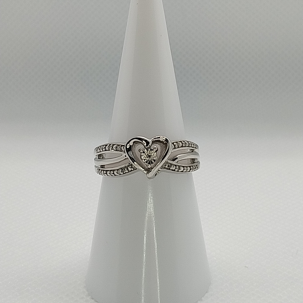 Kay Jewelers Diamond Sterling Heart Ring